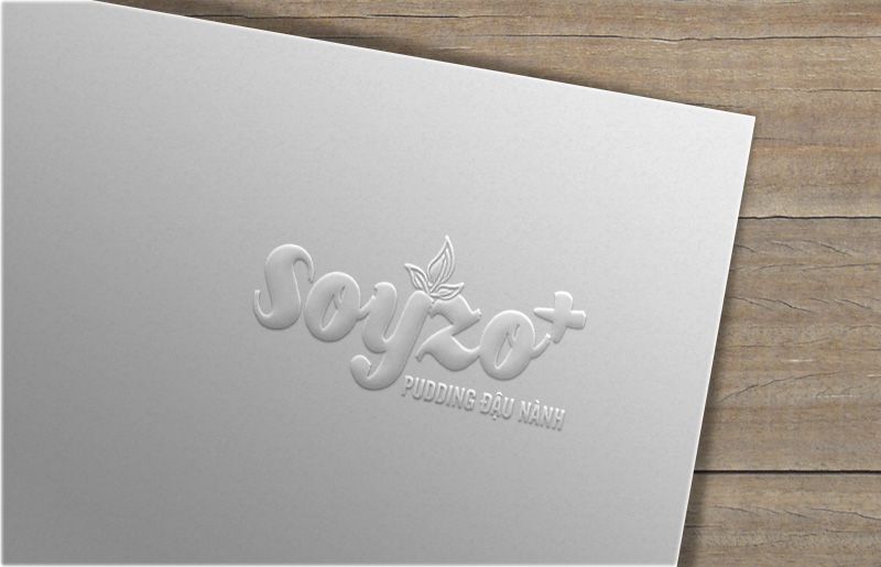 Mẫu logo soyso+ sau khi được mockup