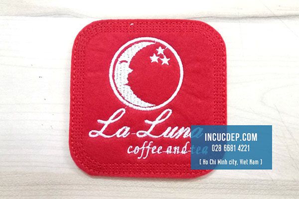 Đế ly vải hình vuông của coffee & tea La Luna