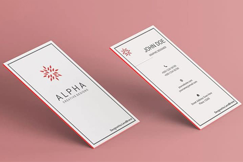 danh thiếp phủ viền