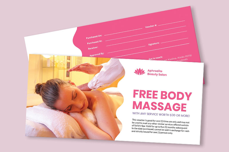 Free body massage - ai có thể cưỡng được sút hút này từ tấm voucher