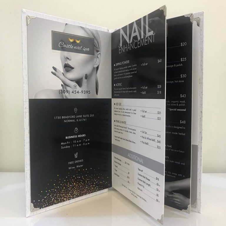 5+ Mẫu Thiết Kế Menu Nails Đẹp Hút Hồn
