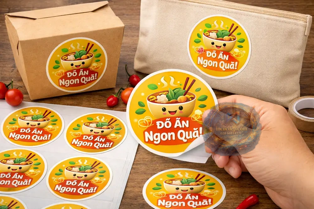 Mẫu decal sticker bế demi tham khảo