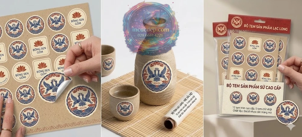 Hình ảnh decal sticker bế demi giá rẻ