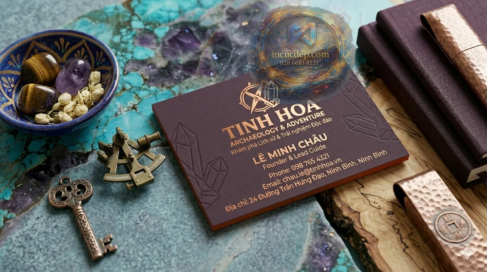 In name card ép kim dập nổi sang trọng