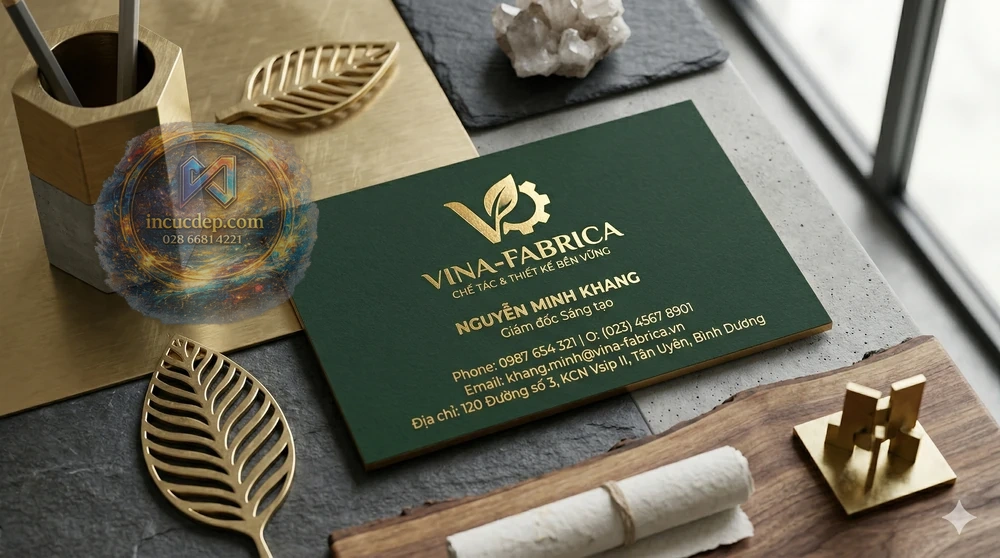Name card giấy mỹ thuật ép kim cao cấp