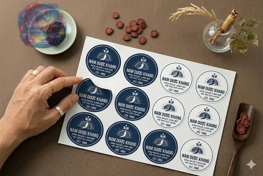 Decal dán sản phẩm in nhanh lấy ngay