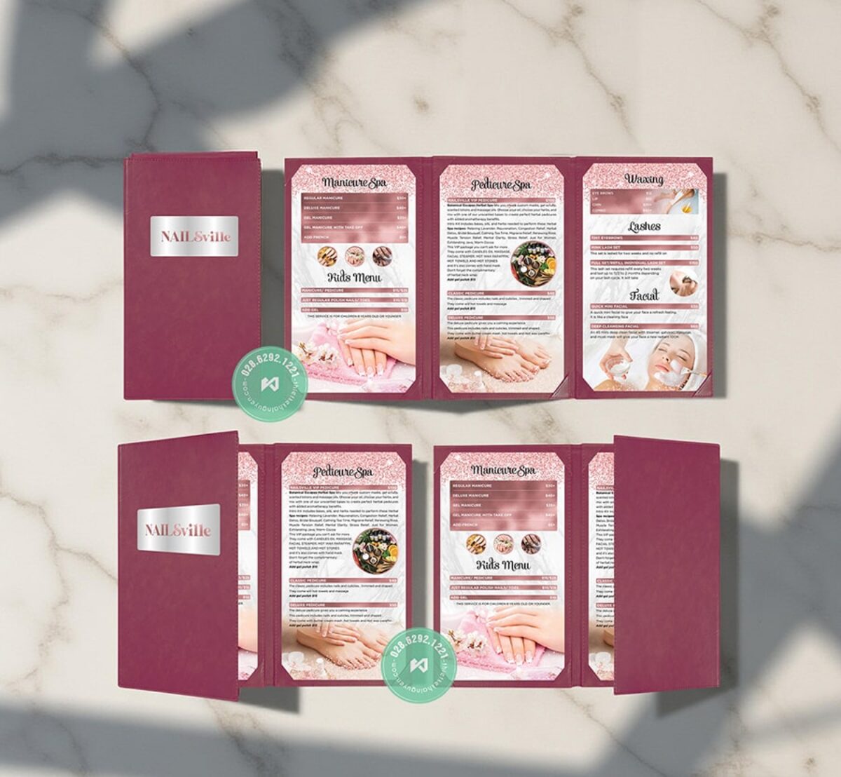 Menu vải linen cao cấp