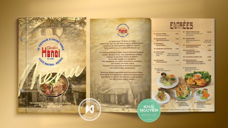 Top mẫu thiết kế menu nhà hàng đẹp nhất 2026 | In Cực Đẹp