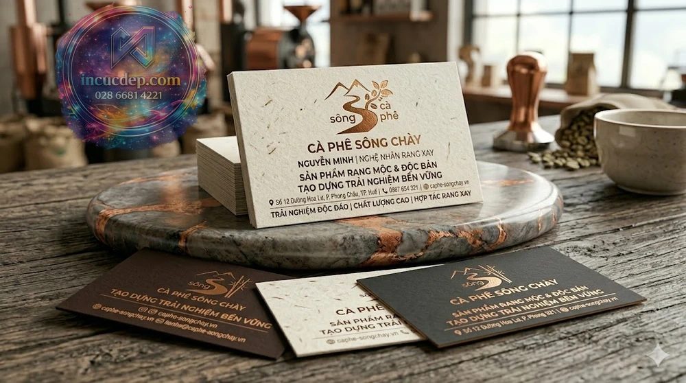 Mẫu name card đẹp ép kim tại Khải Nguyên TPHCM