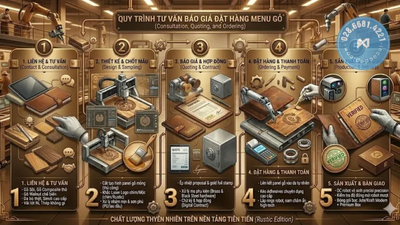 Top Kiểu Thiết Kế Menu Gỗ Từ Đơn Giản Tới Chuyên Nghiệp