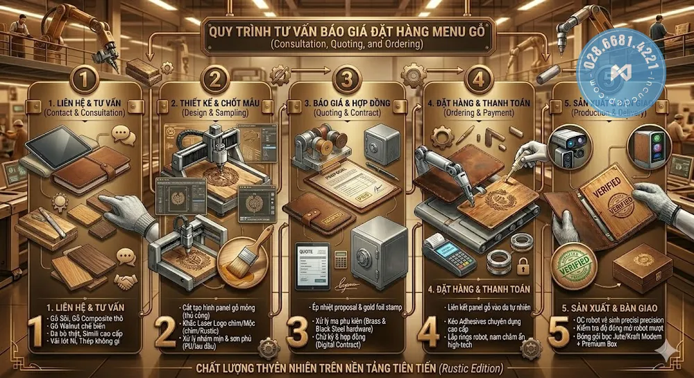 Top Kiểu Thiết Kế Menu Gỗ Từ Đơn Giản Tới Chuyên Nghiệp