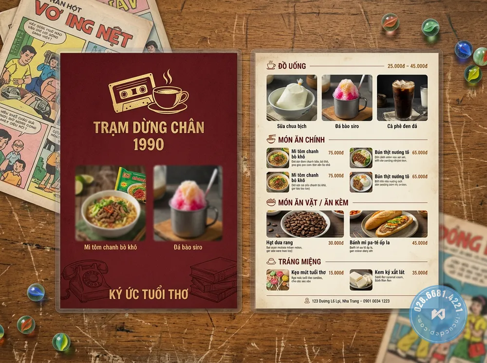 cung cấp menu thực đơn ép plastic nhựa