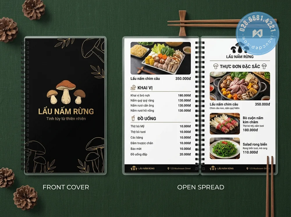 dat hang thuc don menu plastic lo xo gia re nhat