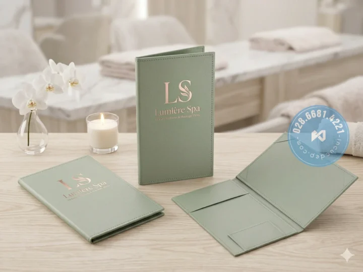 In Kẹp Hóa Đơn Da Số Ít – Kẹp Bill Da | Free Thiết Kế