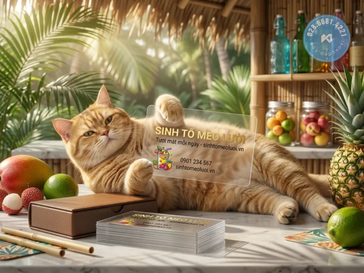 Card Nhựa Trong – Mockup Cute, Chất Liệu & Quy Trình In Chi Tiết