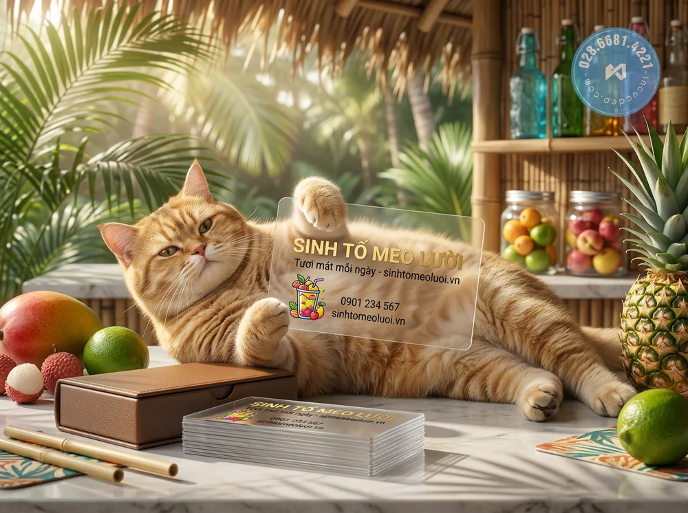 Card Nhựa Trong – Mockup Cute, Chất Liệu & Quy Trình In Chi Tiết