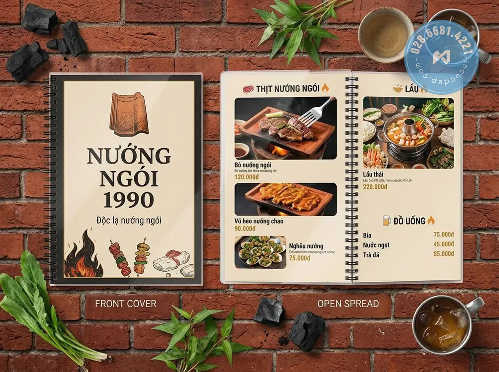 Menu Nhựa Chống Nước Màng Laminate – Giải Pháp Tiết Kiệm