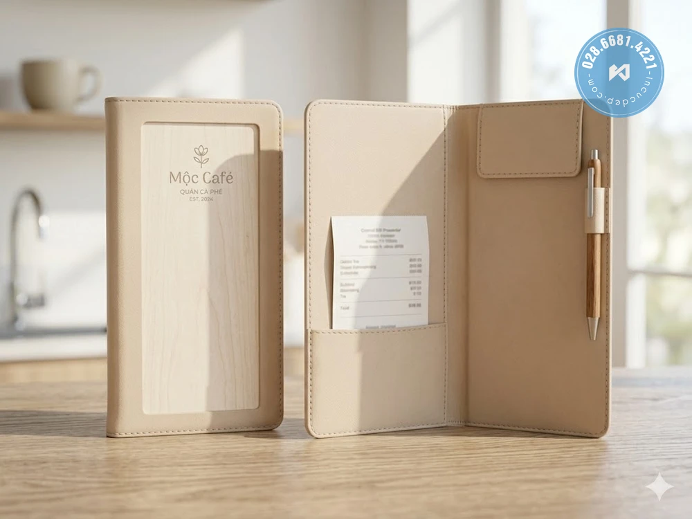 Kẹp bill gỗ khắc laser