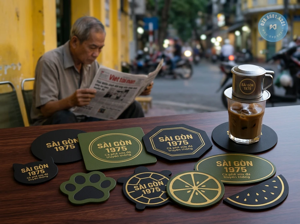 in đế lót ly tphcm theo yêu cầu thiết kế đẹp