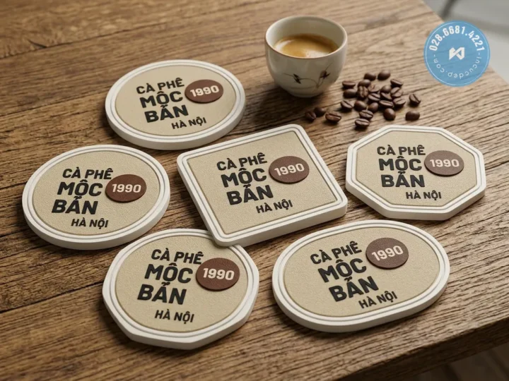 In Lót Ly Nhà Hàng TPHCM | Giấy, Gỗ, Cao Su, In Logo Thương Hiệu