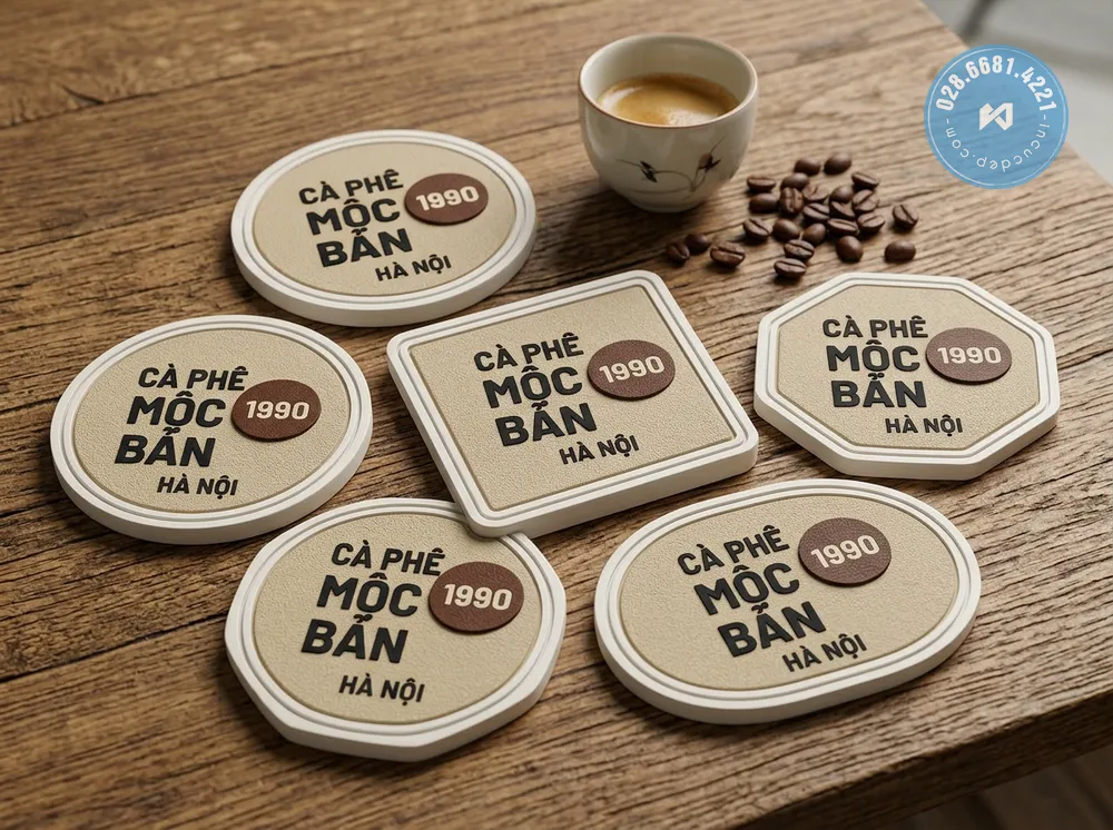 Lót ly cao su thiết kế sang trọng