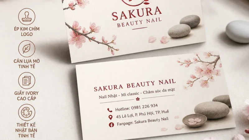 In Danh Thiếp Tiệm Nail TPHCM | Thiết Kế Đẹp, In Nhanh, Giá Tốt