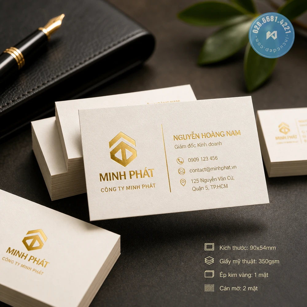 Mẫu danh thiệp đẹp in tại Sài Gòn