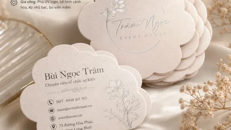 In Danh Thiếp Die Cut Ngộ Nghĩnh Cho Các Shop