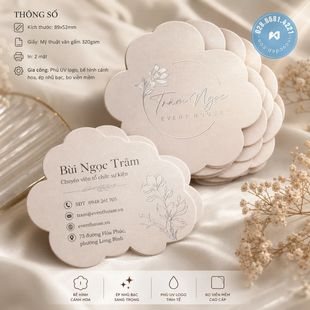 In Danh Thiếp Die Cut Ngộ Nghĩnh Cho Các Shop
