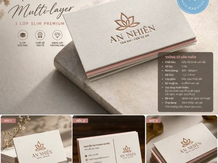 Mẫu Danh Thiếp Bồi Ba Lớp 3 Layers | Sandwick Mới Nhất