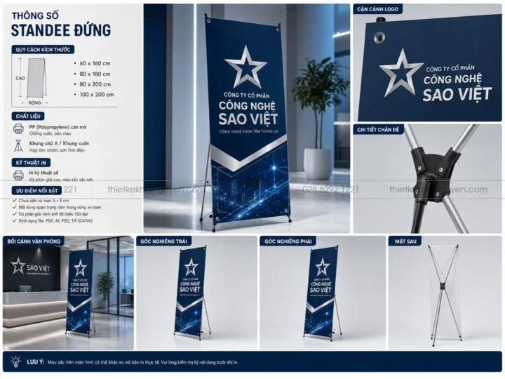 Quy Cách Thiết Kế Poster Standee Đứng Chuẩn In Tại TPHCM