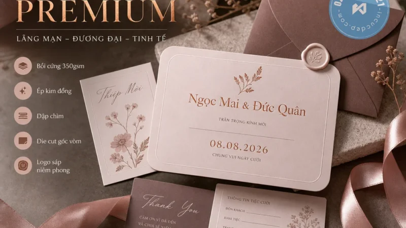 Nhanh Gọn Với Chuẩn In Thiệp Cưới Gấp Tại TPHCM
