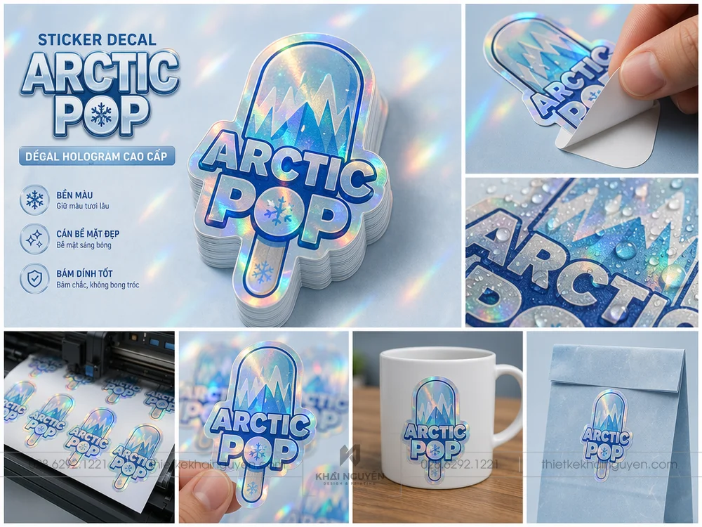 Decal Sticker Bế Demi Nên Cán Màng Mờ Hay Bóng?